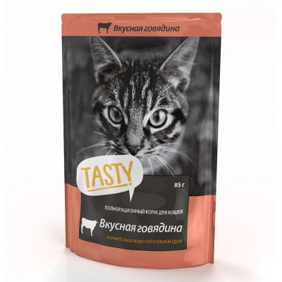 Tasty 85 гр д/кош. Говядина желе (28шт)
