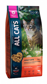 ALL CATS корм сухой д/взр. кош. с Говядиной и овощами, 13 кг