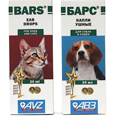 Барс капли от ушного клеща