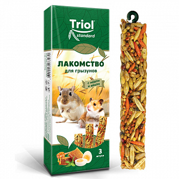 Лакомство д/грызунов с медом и яйцом (уп. 3 шт)  80 гр