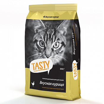 Tasty 350 гр сух.  д/кош. Курица