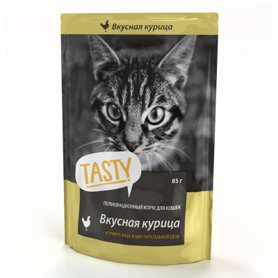 Tasty 85 гр д/кош. Курица желе ( 28 шт)