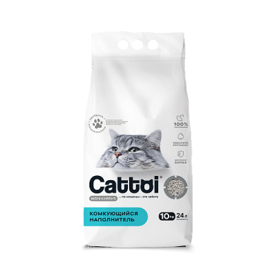 Наполнитель минеральный комкующийся Cattoi Extra Comfort 10 кг